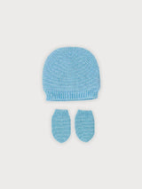 Cappello e guantini cielo "Sardon"