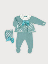 Completo con cuffietta verde "Sardon"