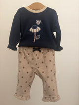Completo "Chicco" maglioncino e pantalone pois