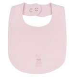 Bavaglino con ricamo  Colore: ROSA CHIARO