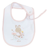 Bavaglino con laccetto porta succhietto  Colore: ROSA CHIARO