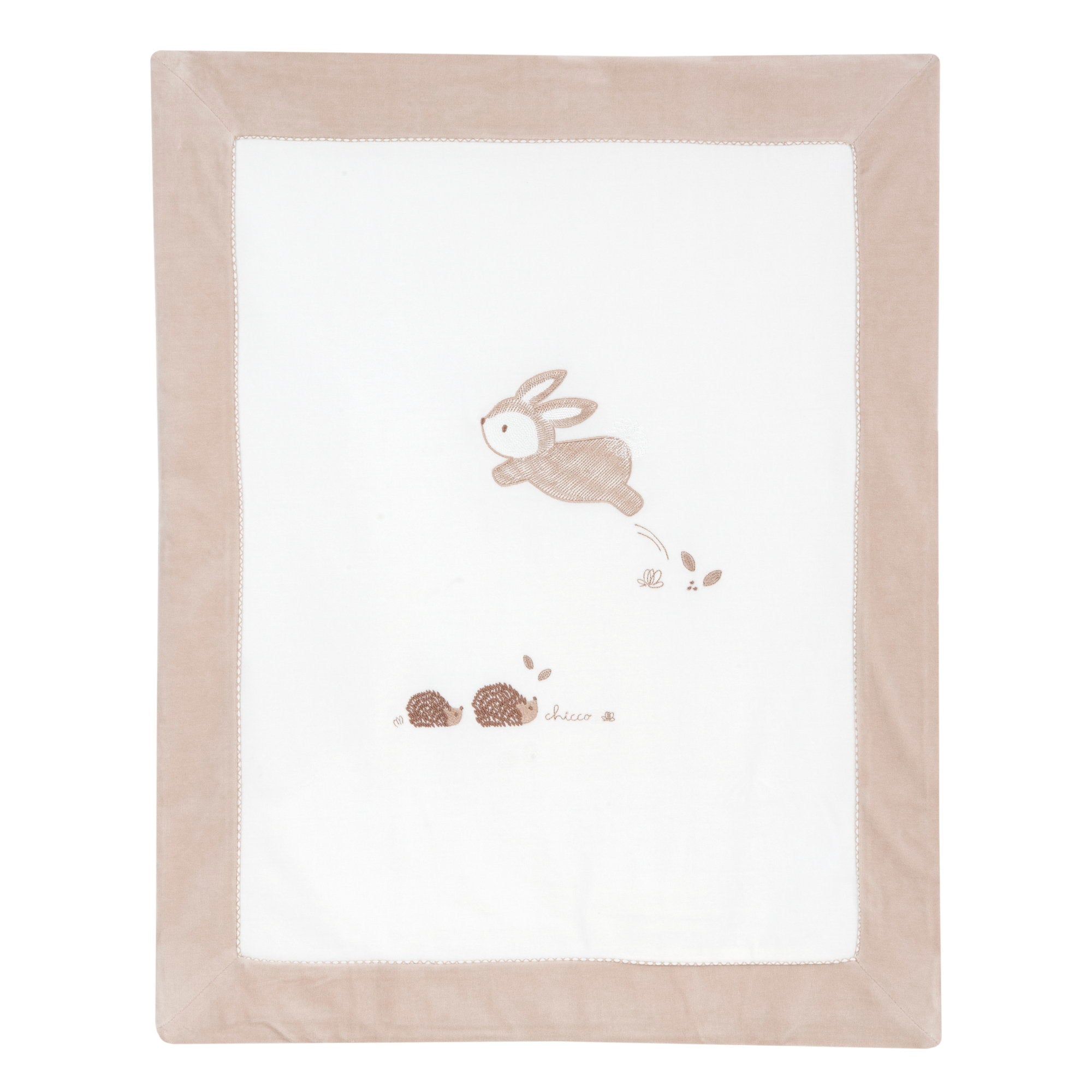 Coperta ciniglia Chicco "coniglio e riccio"