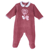Tutina con collo e polsini floreali "Chicco"