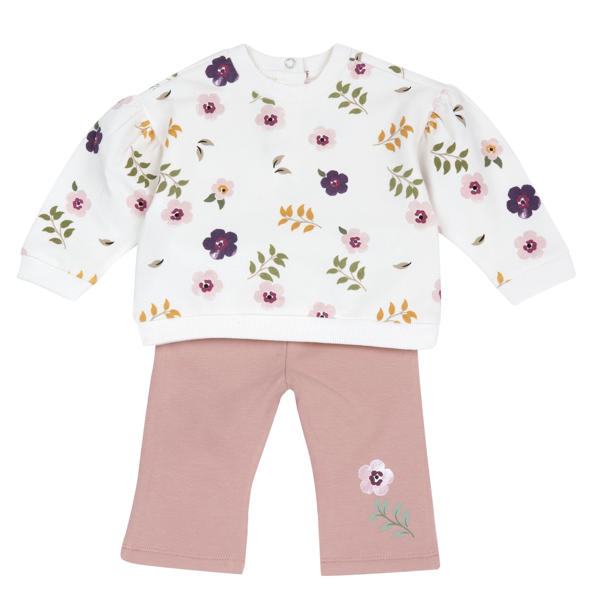 Completo felpa Chicco "fiori"