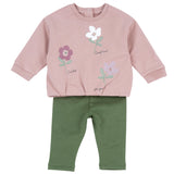 Completo felpa Chicco "fiori"
