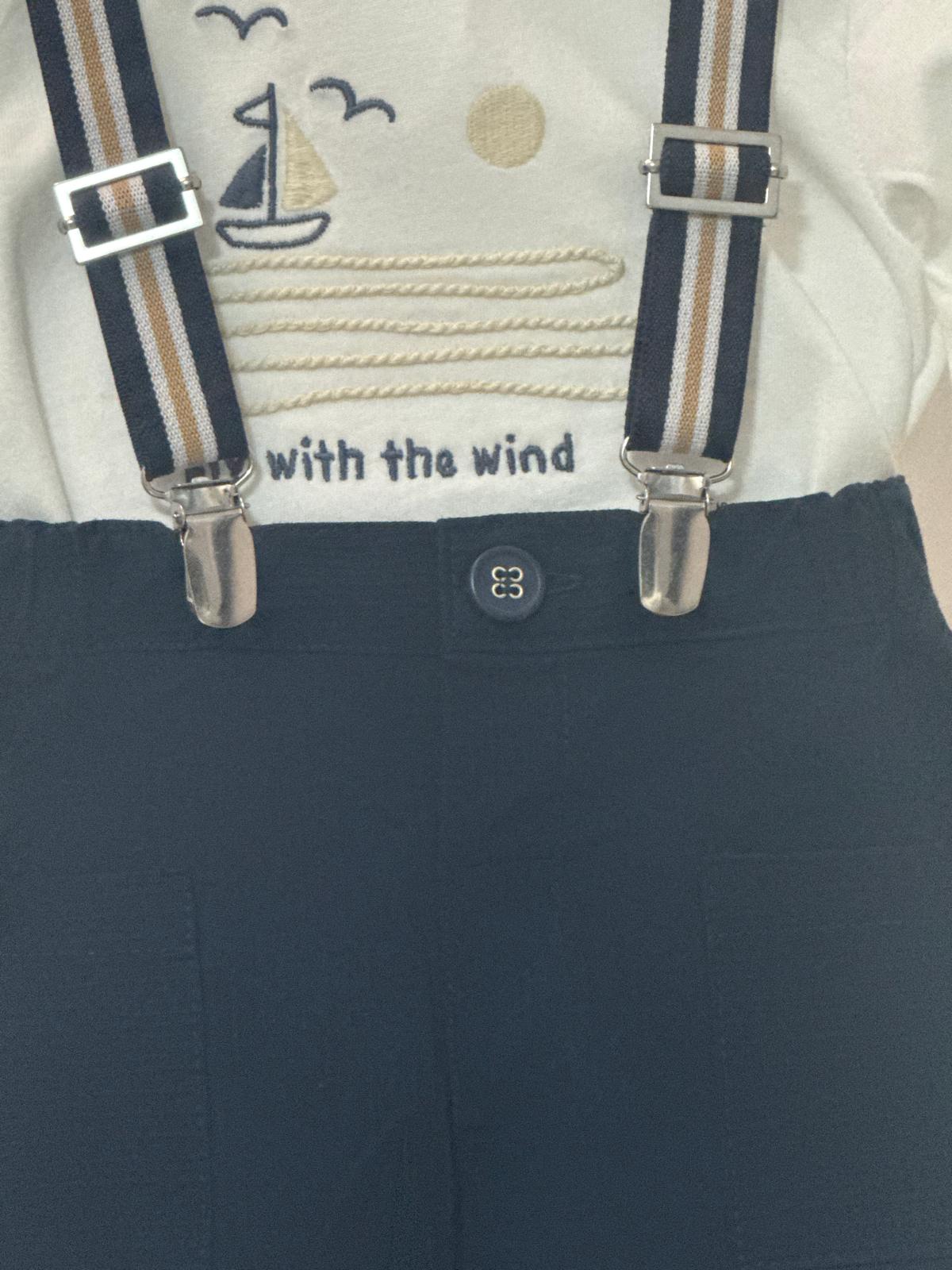 Pantaloni lunghi con bretelle