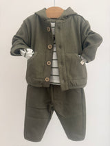 Completo "Chicco" felpa e pantalone verde