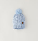 Cappello con pom pon cielo "Minibanda"