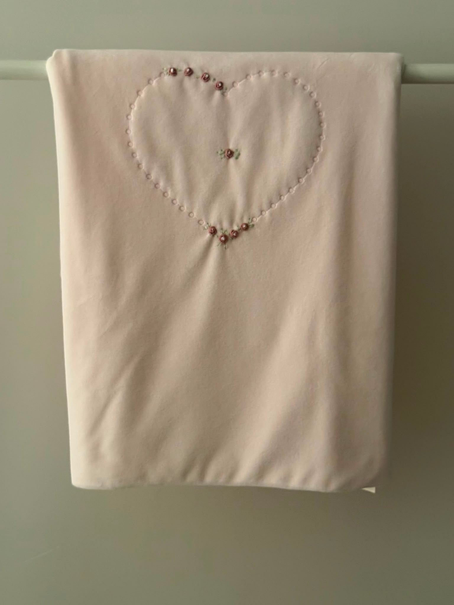 Coperta rosa "cuore" ciniglia