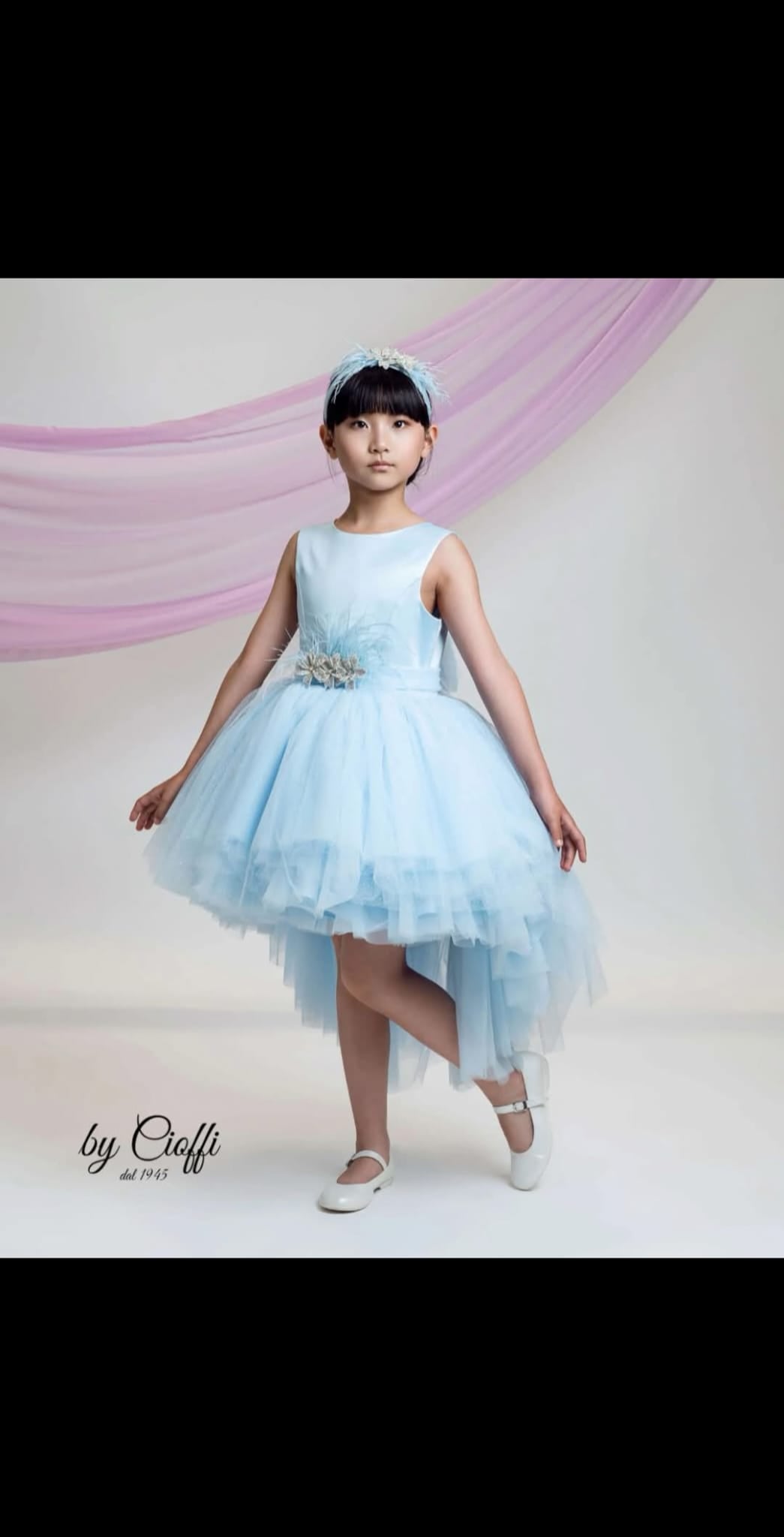 Abito tulle cielo