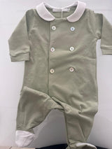 Tutina verde bottoncini