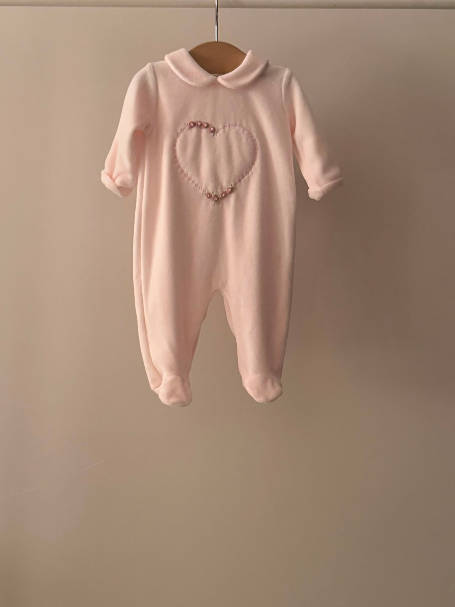 Tutina ciniglia rosa "cuore"